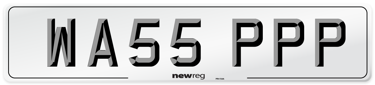 WA55 PPP Number Plate from New Reg